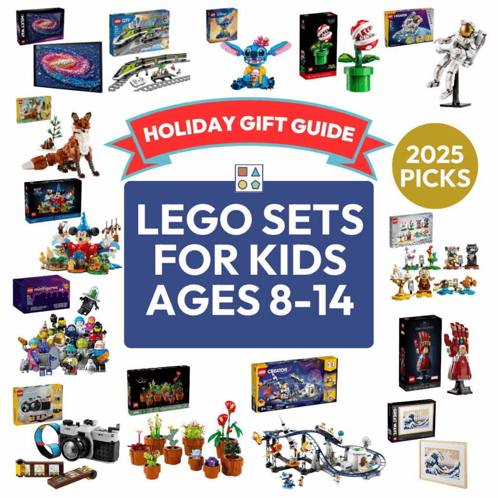 Lego holiday gift sets for kids ages 8-14.