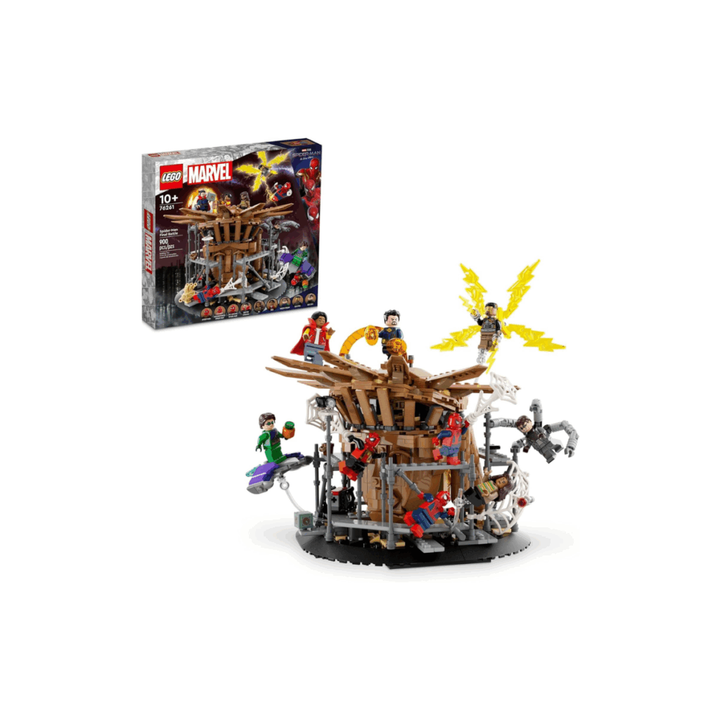 Lego Marvel final battle scene set.