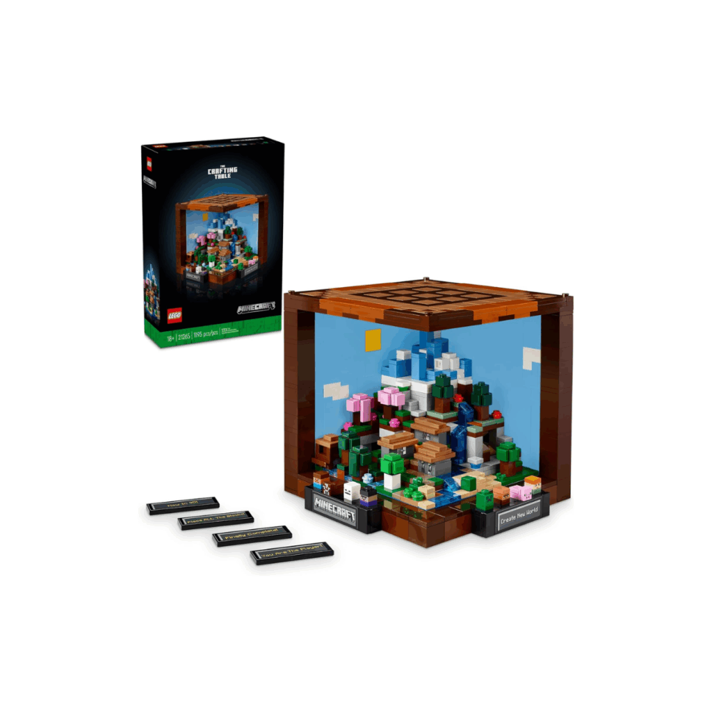 Lego Minecraft crafting table set.