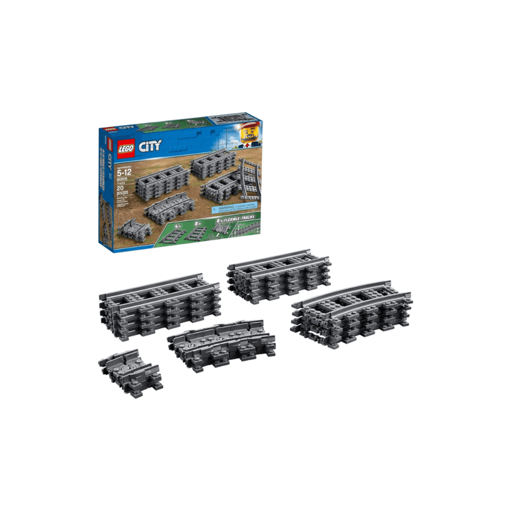 Lego train tracks to use with lego trains.