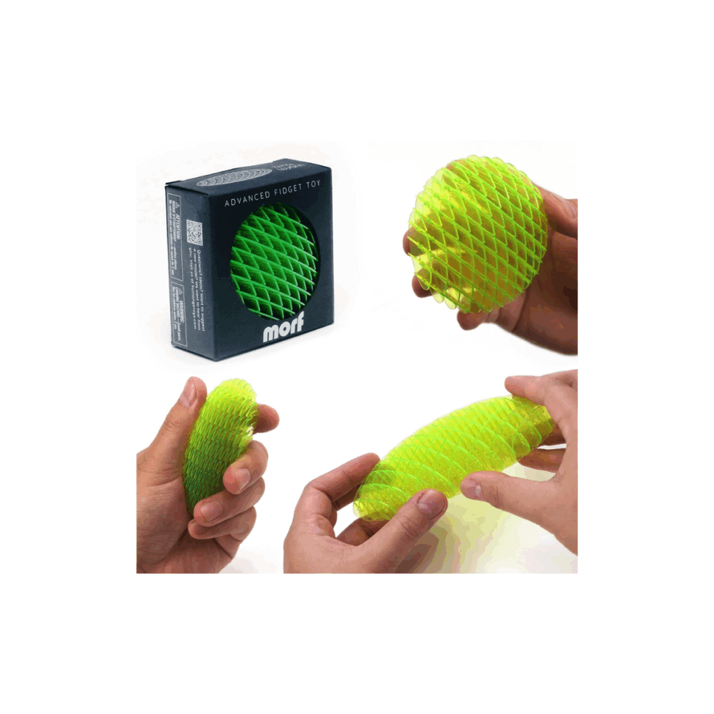 Morf fidget and sensory toy for kids in green.