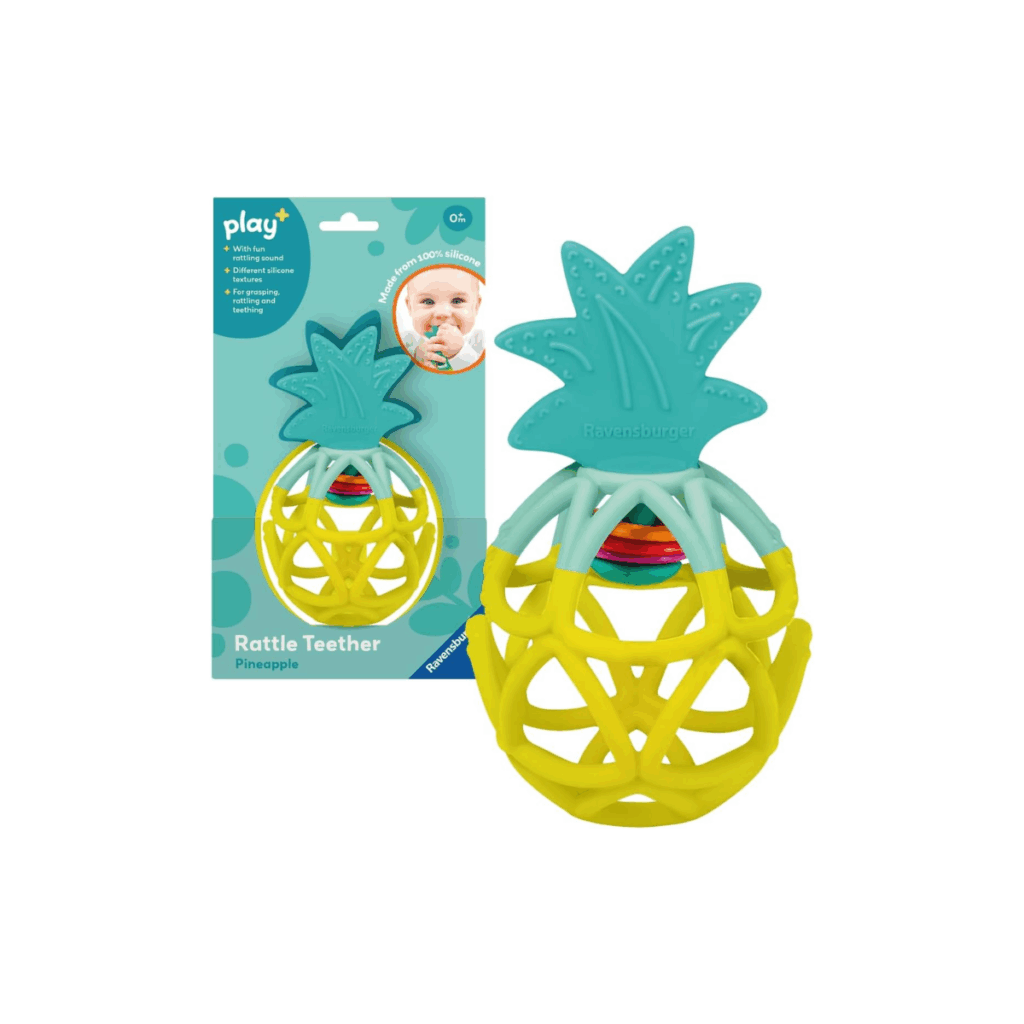 Pineapple teether for one year olds.