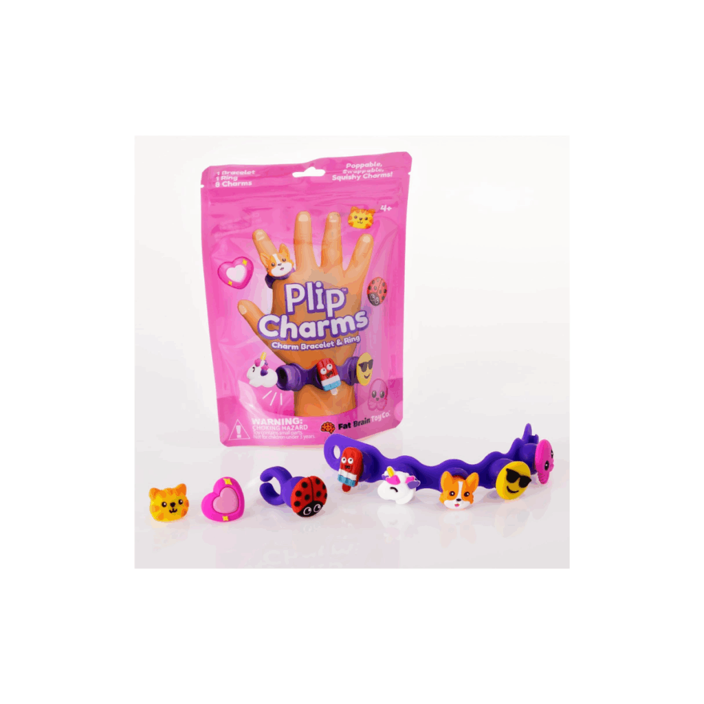 Plip Charms that are bracelets kids can pop charms into.