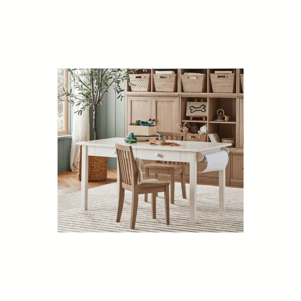 Pottery Barn craft table for kids.