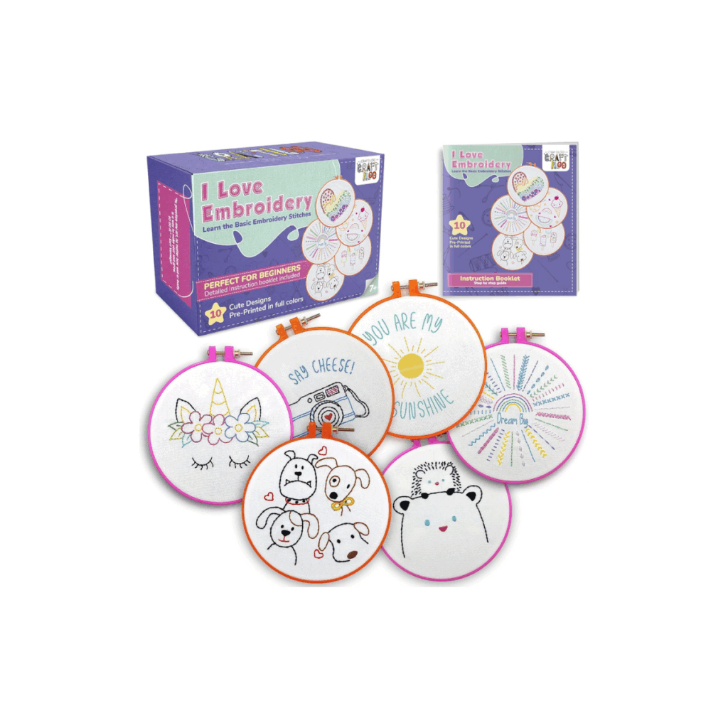 Introduction to embroidery kits for kids.