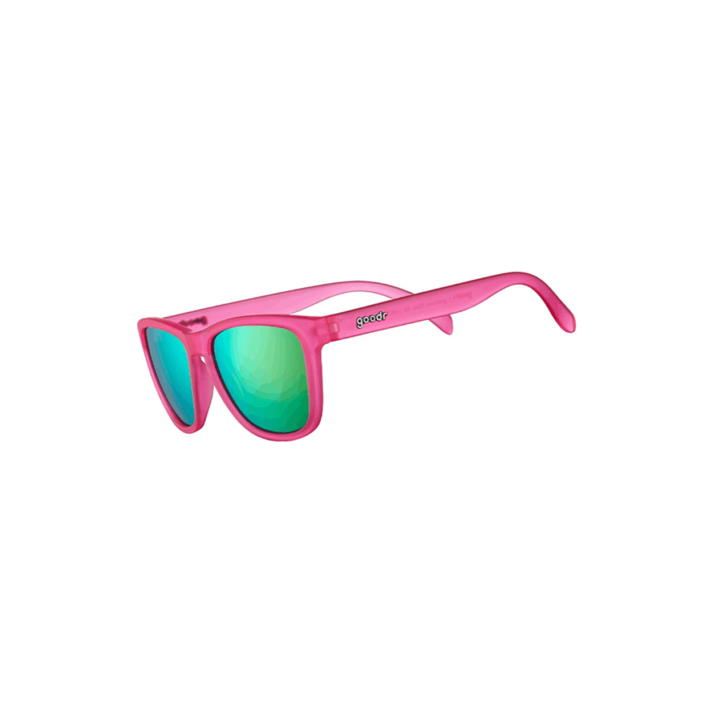 Pink Goodr sunglasses for tweens.