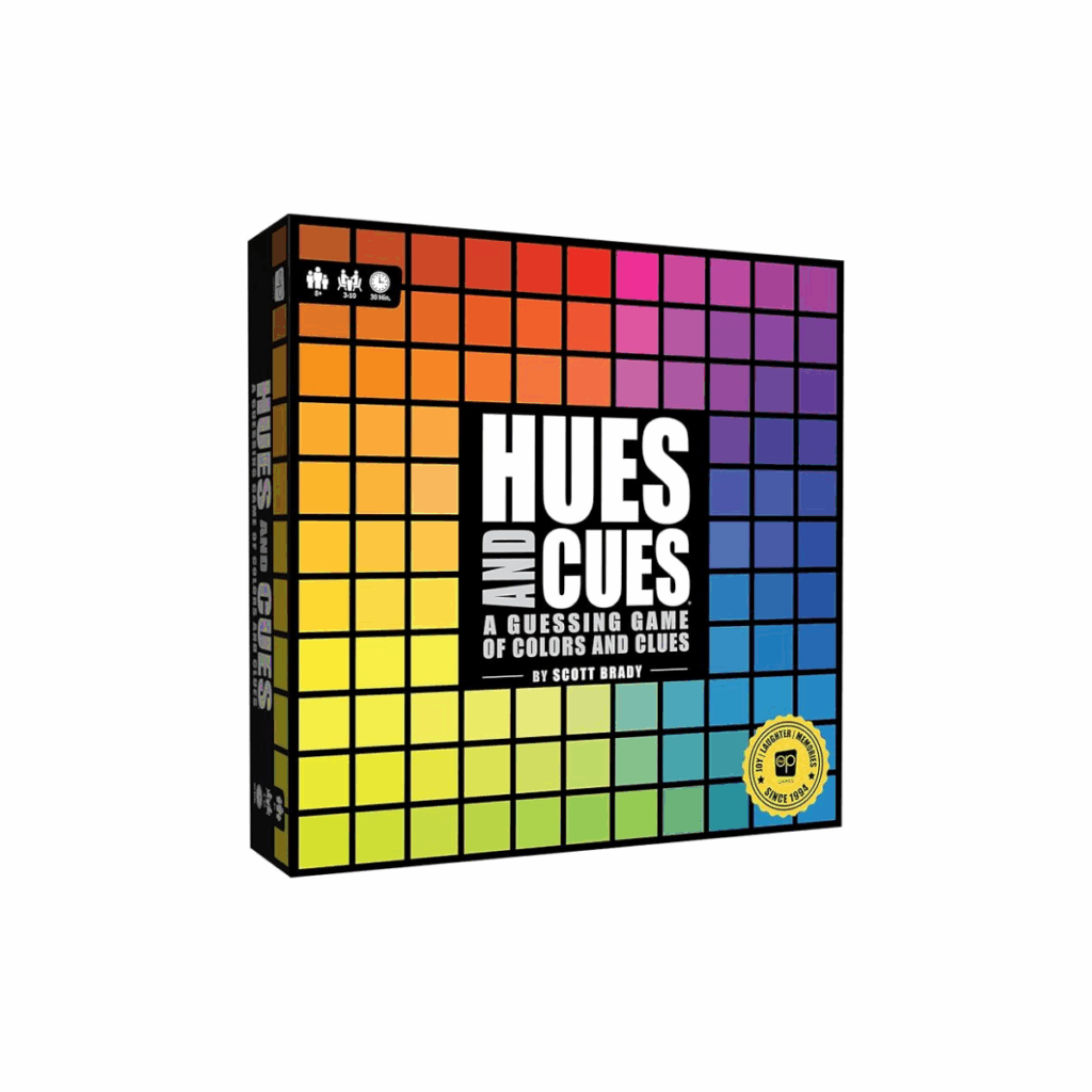 Hues and Cues Board game for big kids and families.
