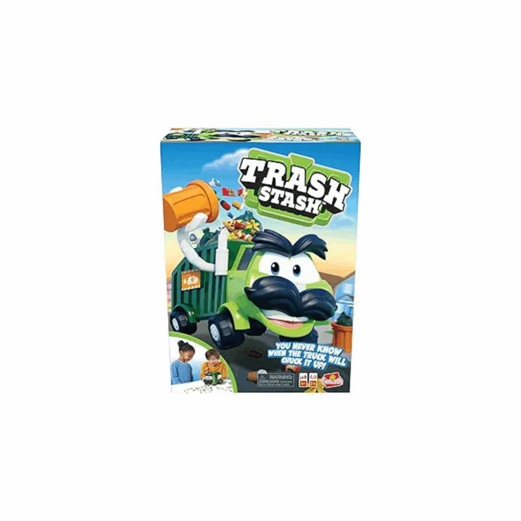 Trash Stash game for three and four-year-olds.