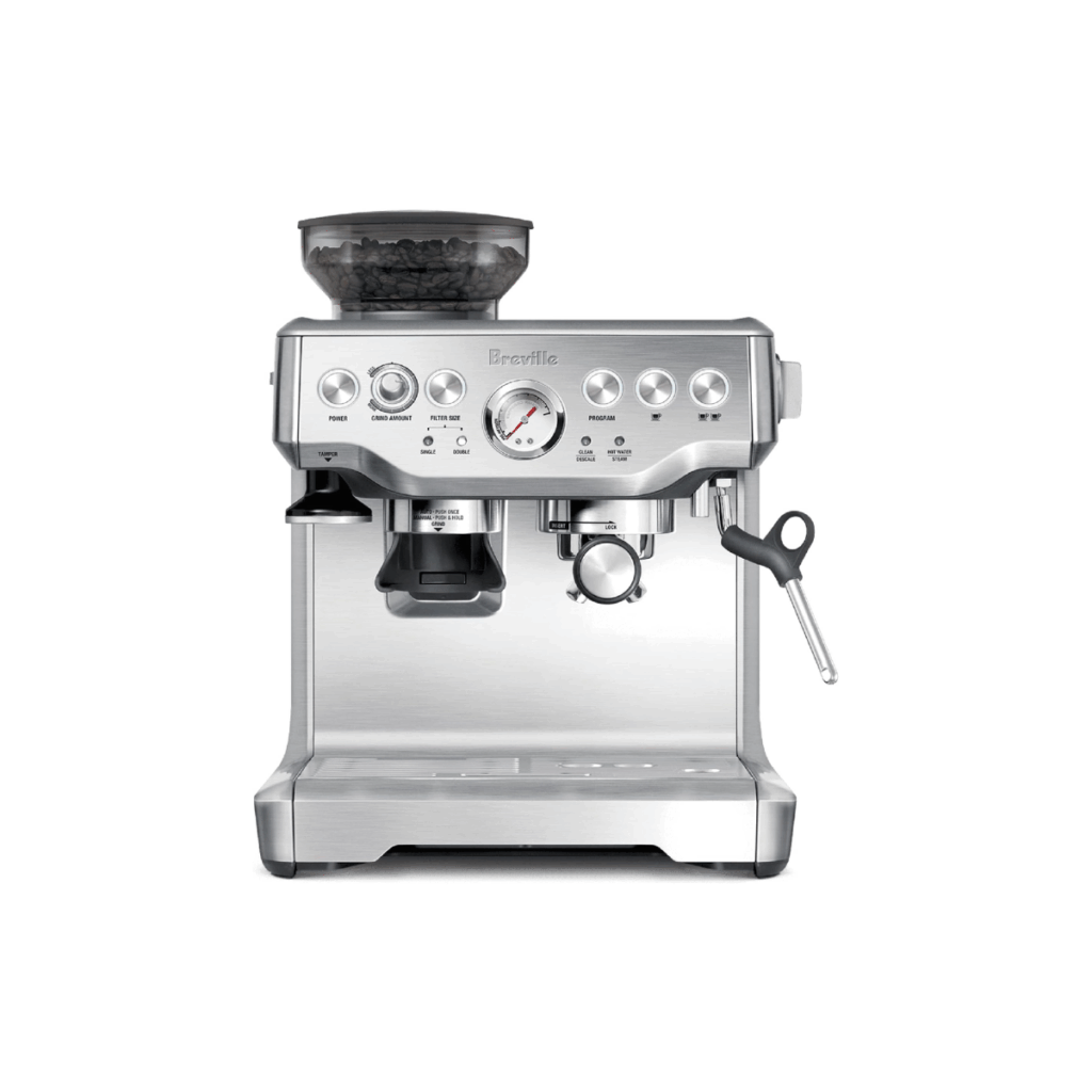 Breville coffee maker to use at home.