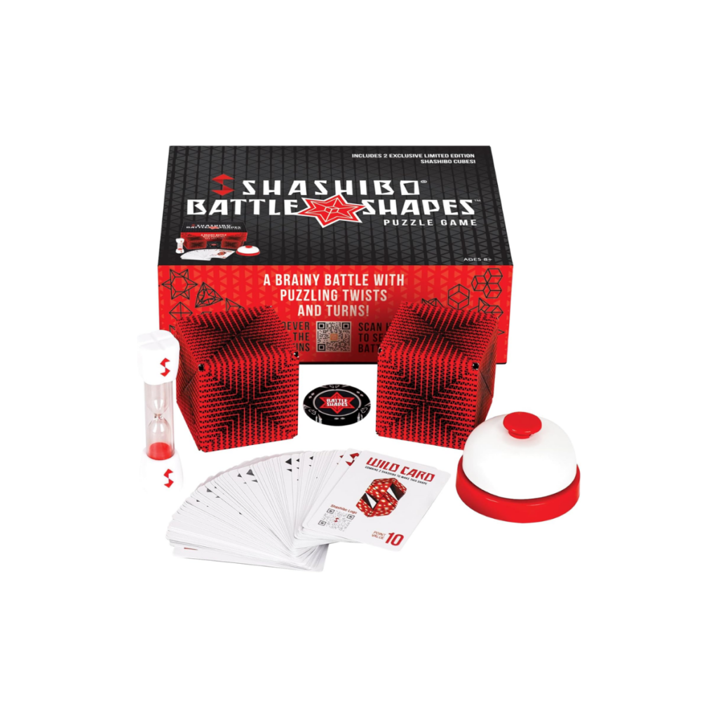 Shashibo Battle Shapes game where you race to make the shapes against your friend.