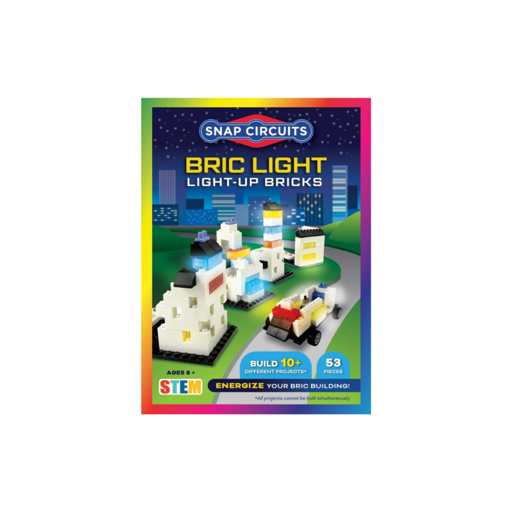 Bric Lights from Snap Circuits that can be attached to Legos and light up.