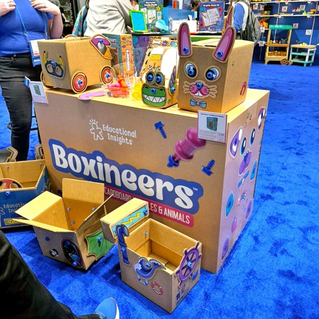 Boxineers cardboard creation set for kids to build with.