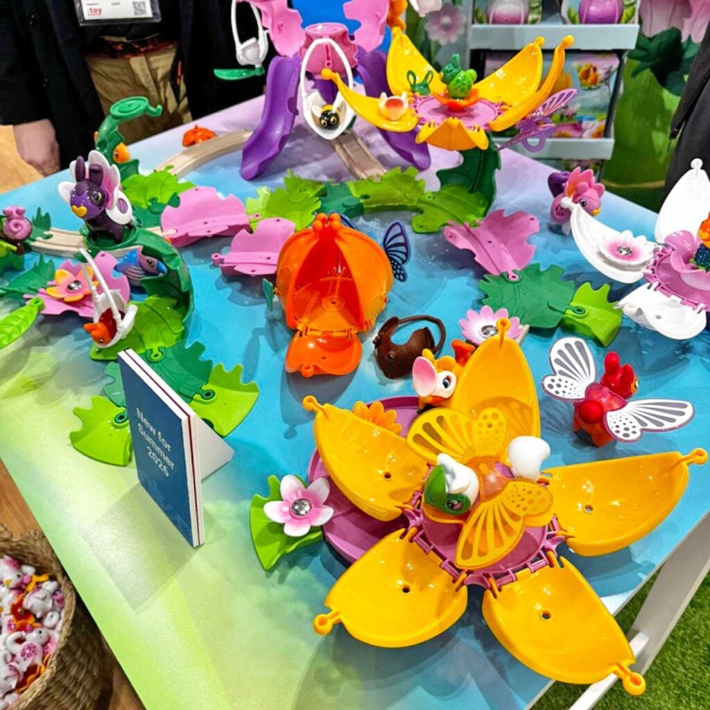 Brio floral set up for imaginary play.