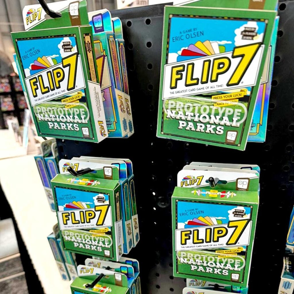 Flip 7 National Parks card game that will be available in 2026.
