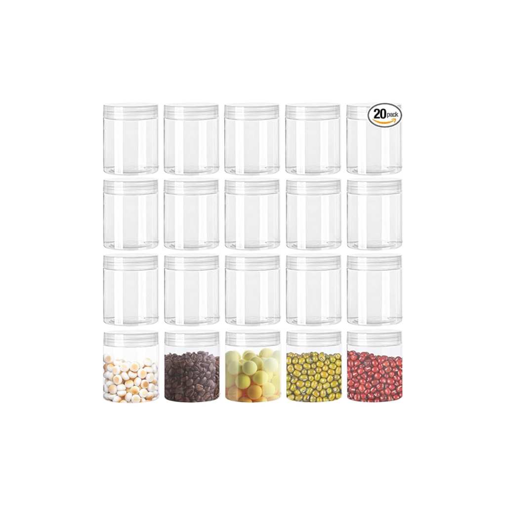 Jars for kids to use with outdoor sensory play.