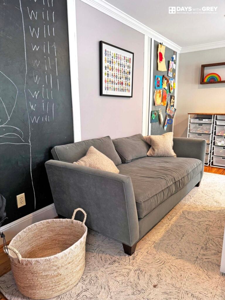 A couch for kids to read on in their playspace.