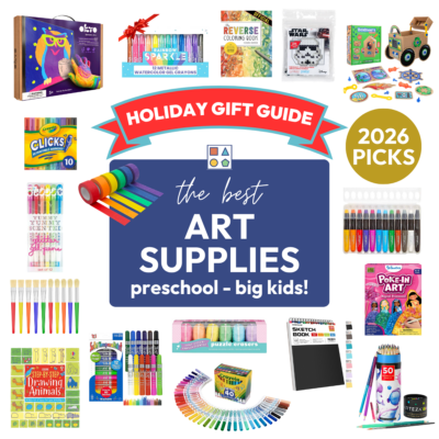 Holiday Gift Guide 2026 featuring the best art supplies for kids.