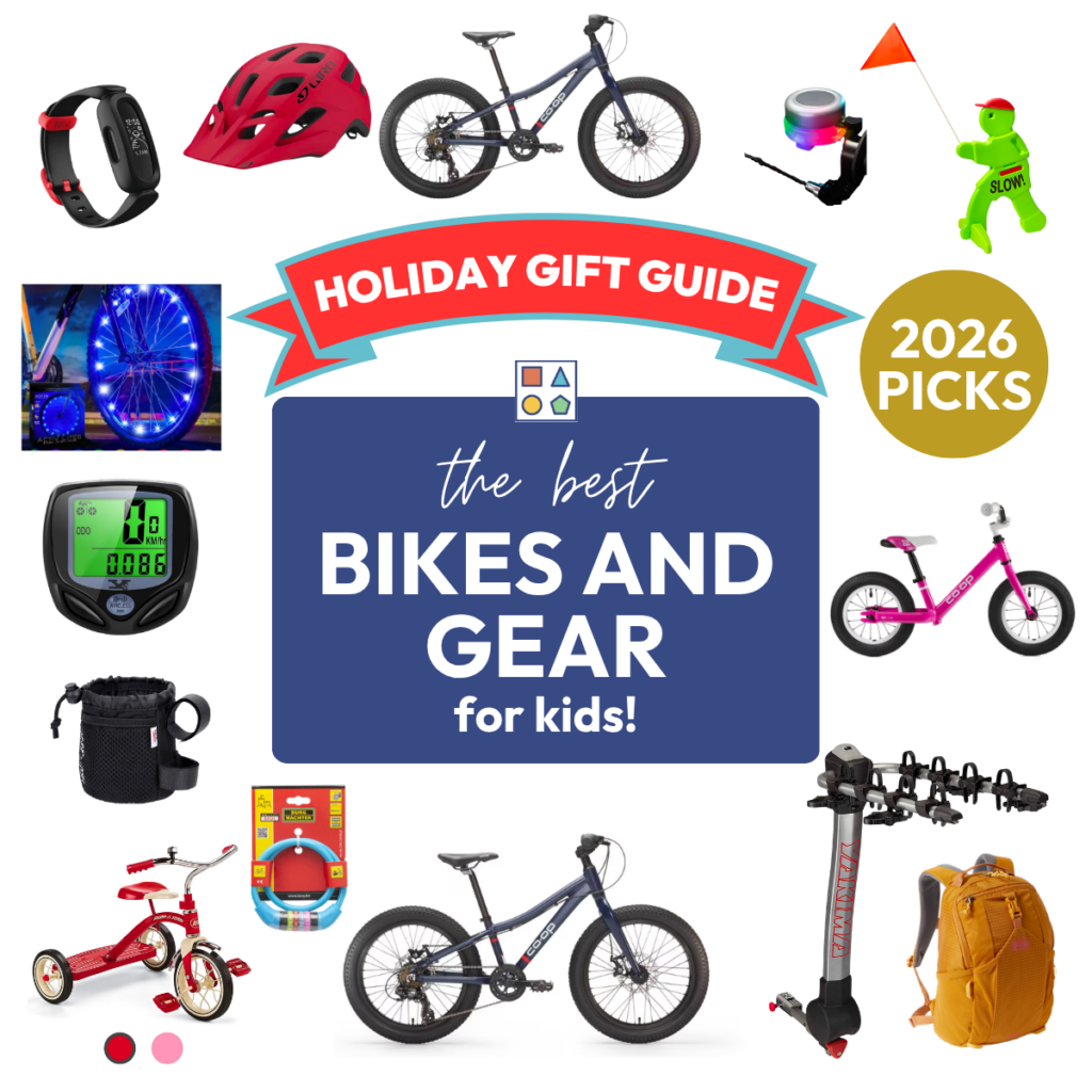 Holiday Gift Guide 2026 featuring the best bikes and bike gear for kids.