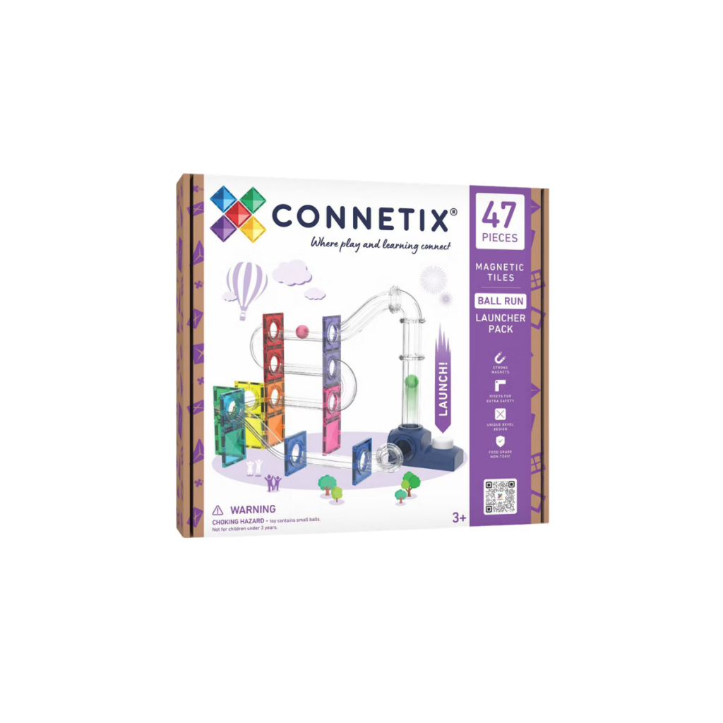Connetix ball launcher for magnetic tiles
