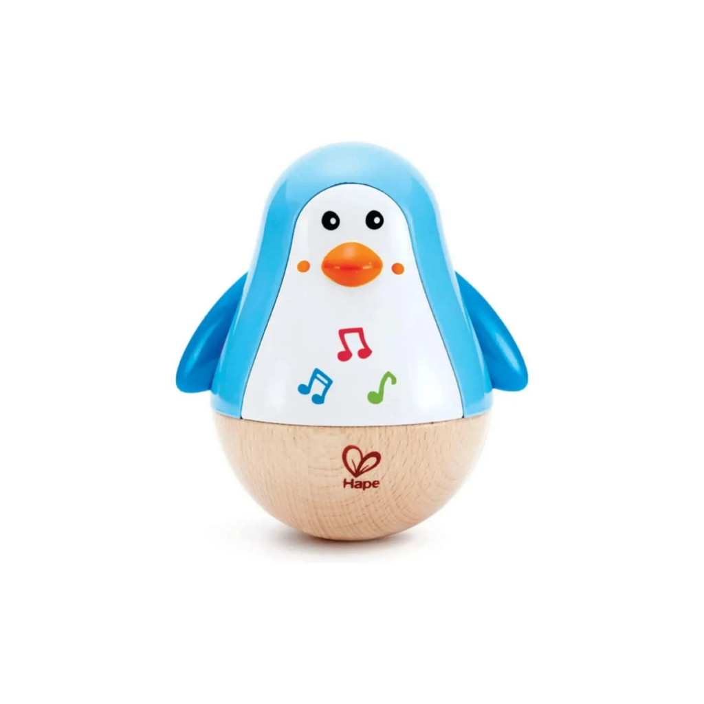 Hape Penguin Wobbler for babies to play with.