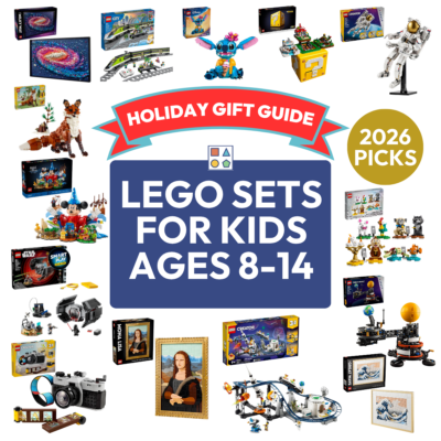 Holiday Gift Guide 2026 featuring the best LEGO gifts for kids.