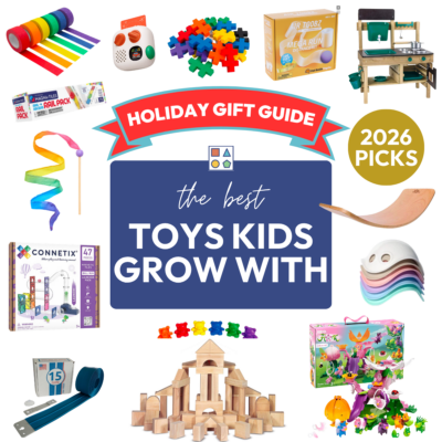Holiday Gift Guide 2026 featuring open-ended toys kids can grow with.