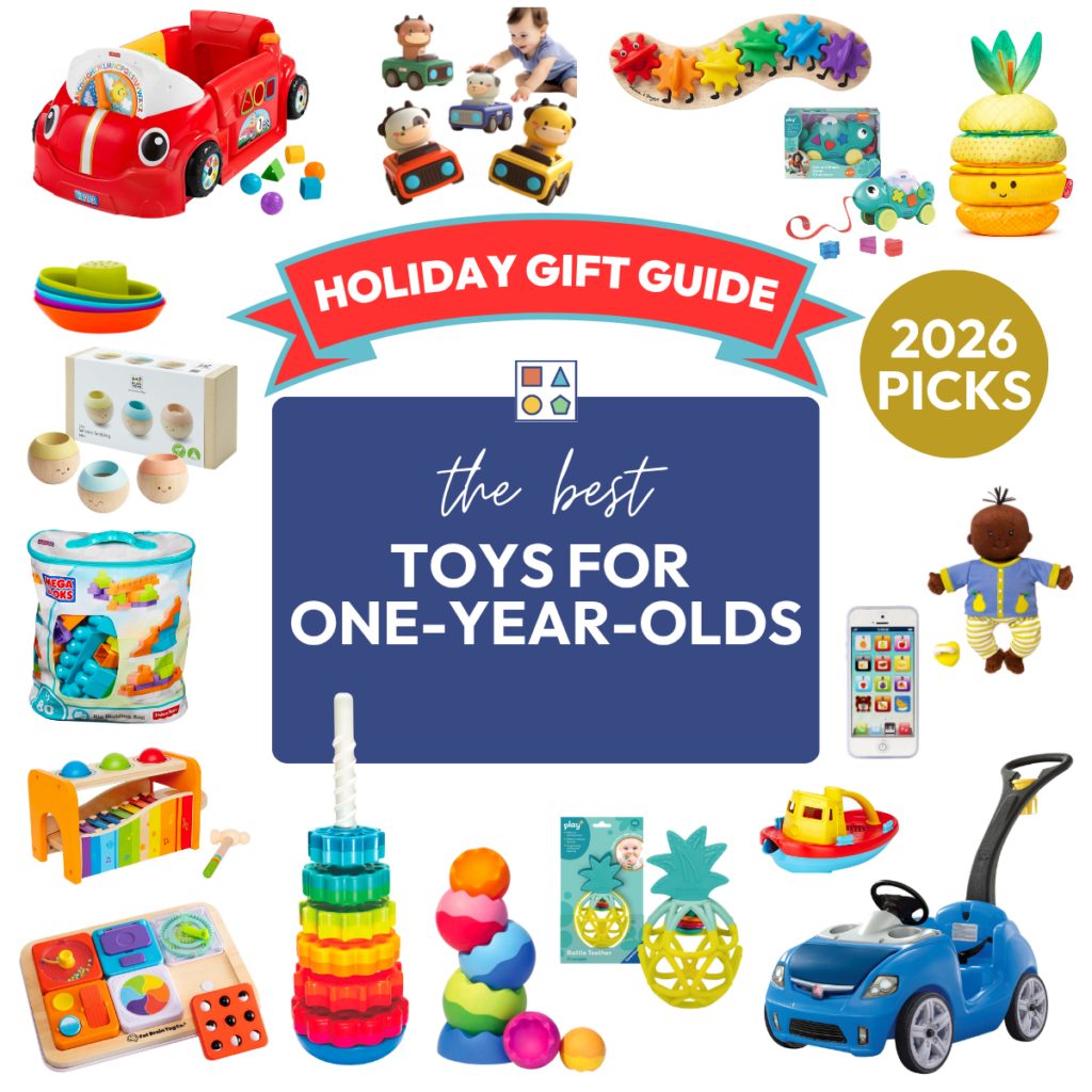 Holiday Gift Guide 2026 featuring the best toys for 1-yaer-olds.