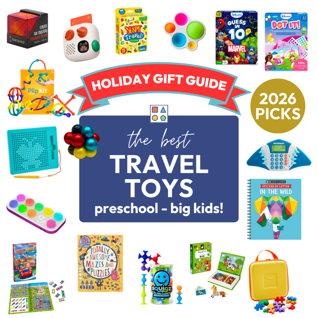 Holiday Gift Guide 2026 featuring the best travel toys for kids.