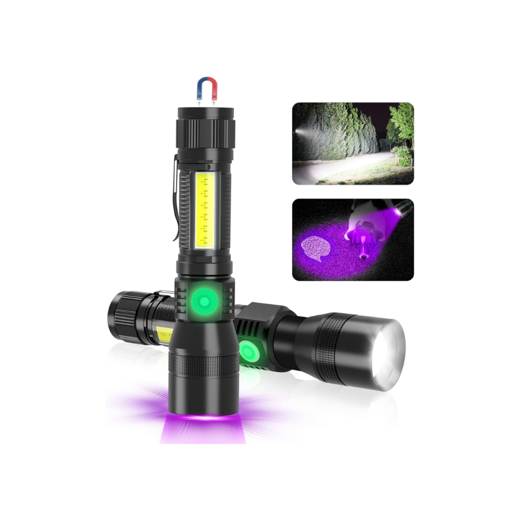 UV rechargeable flashlight